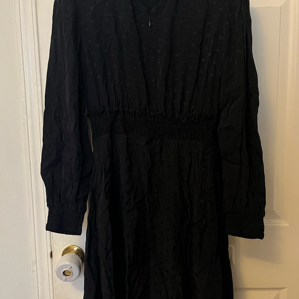 Sandro Navy Textured Dress